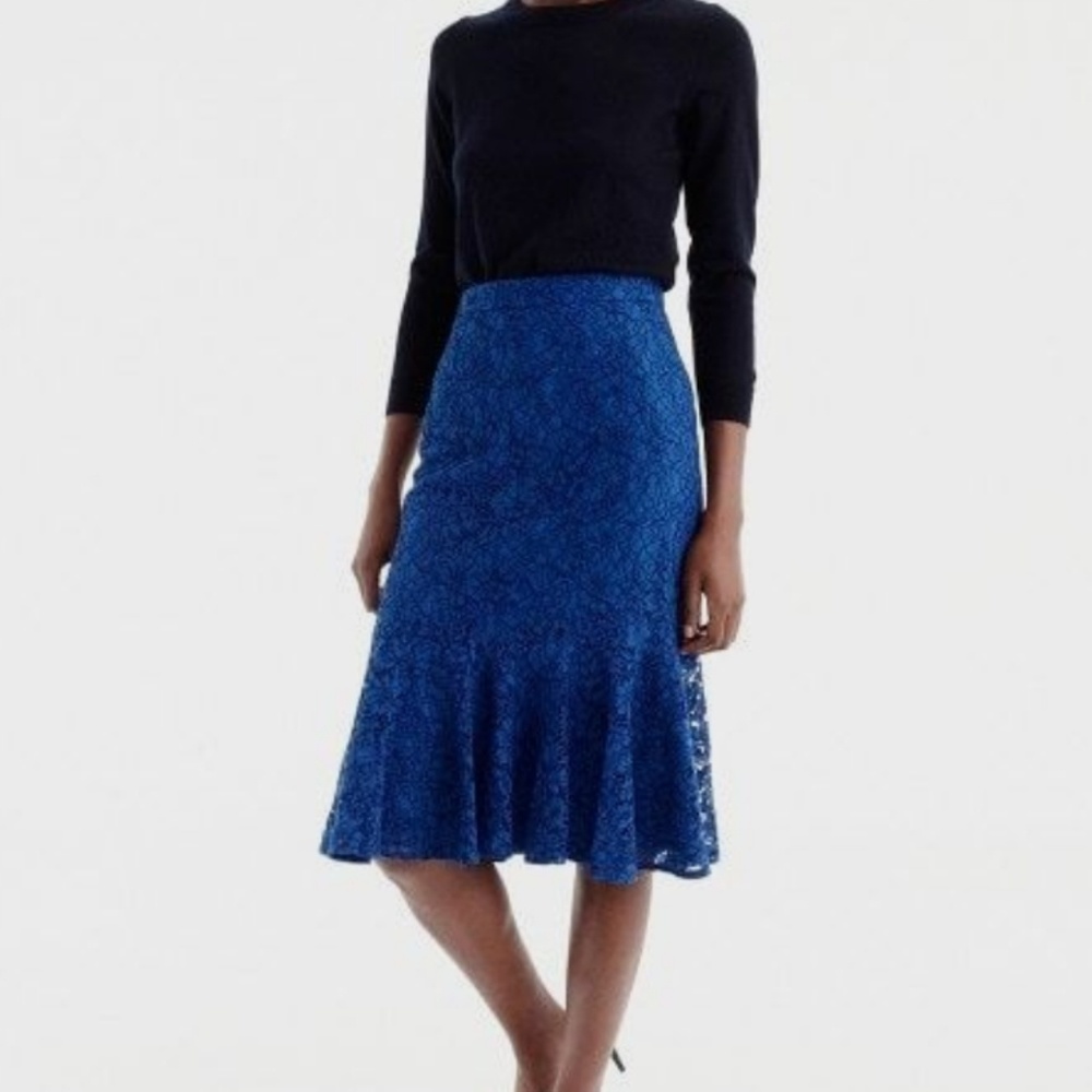 J. Crew Trumpet Lace Skirt